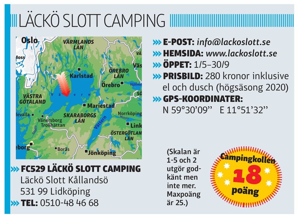 Läckö slott camping: En oas vid Vänern