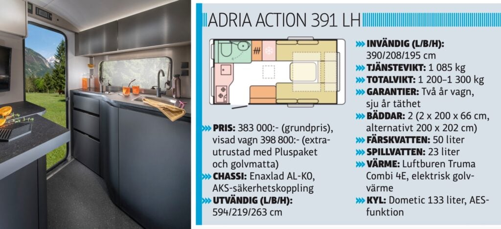 Adria Action Sports 391 LH, faktaruta