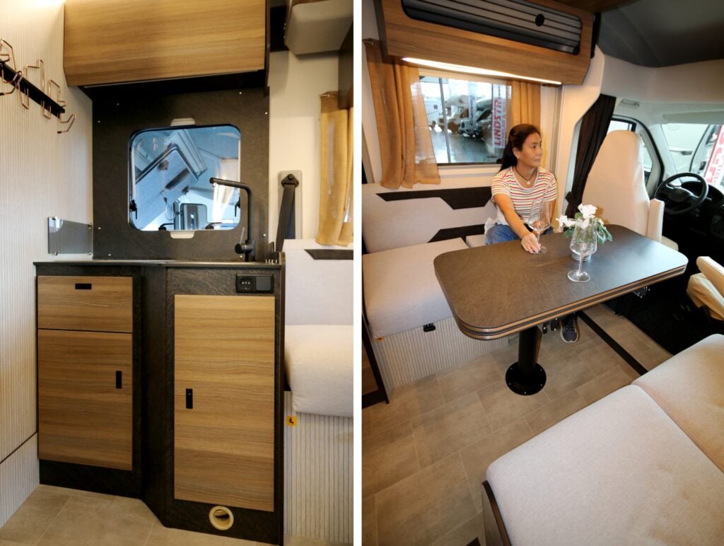 Rimor Sarus 99 Plus, kök och sittgrupp