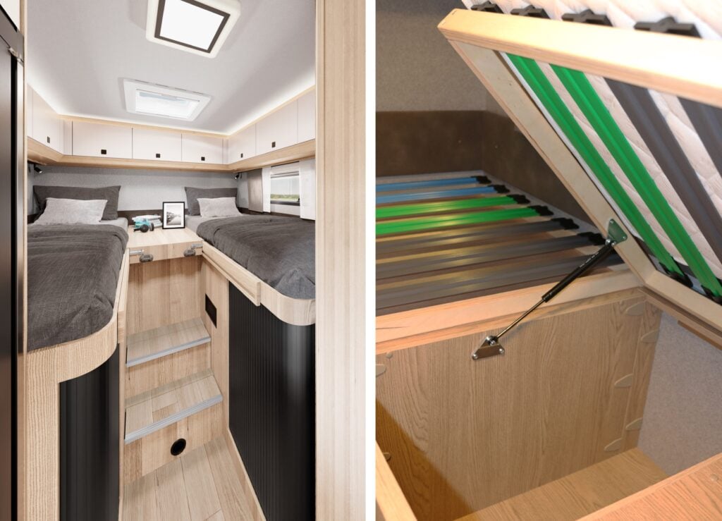 Hobby OnTour C 680 GE, sängdetaljer