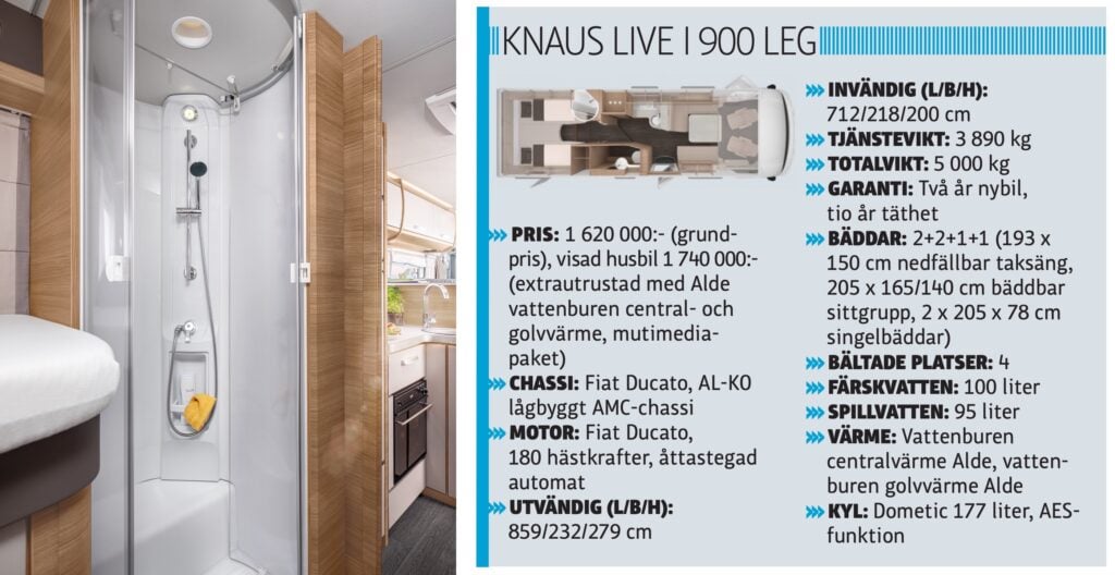 Knaus Live I 900 LEG, faktaruta