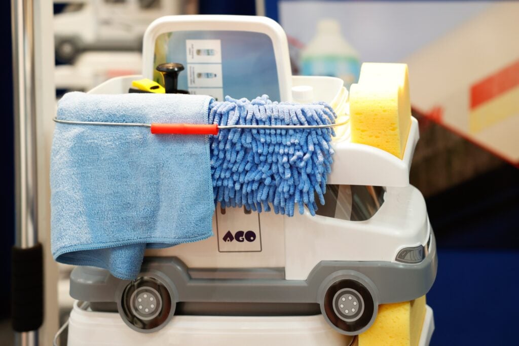 Husbil som tvätthink