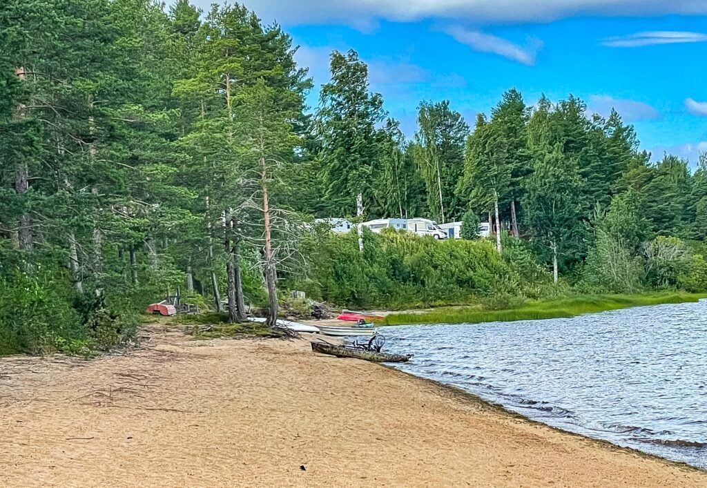 Ljusdals camping, stranden