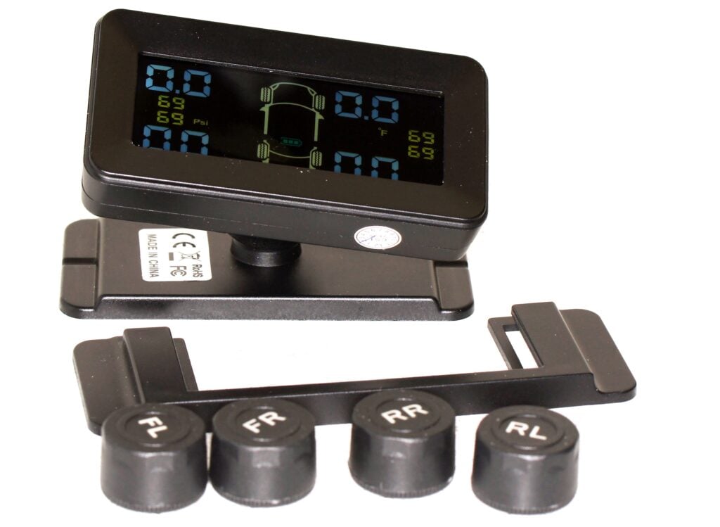 Däcktryckskontroll, display.