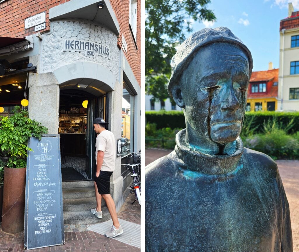 Malmö, Friis 14 och Marie-Louise Ekmans skulptur Det svenska tungsinnet