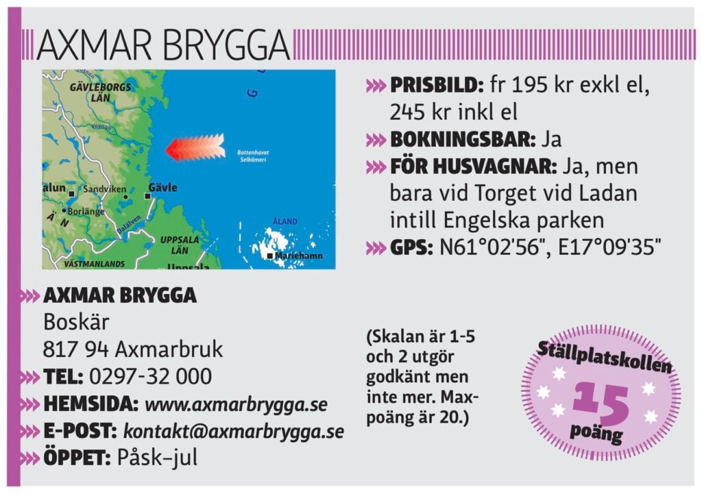 Axmar brygga, faktaruta