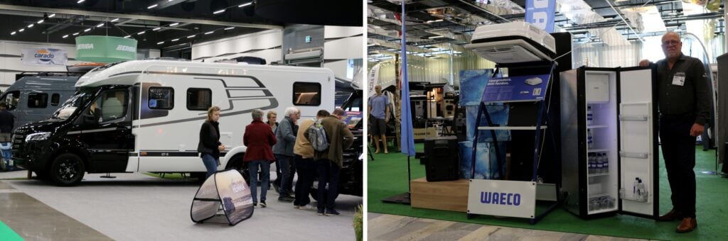 Sverigepremiär Hymer GT-S och Kama Fritid visar Waecos sortiment.