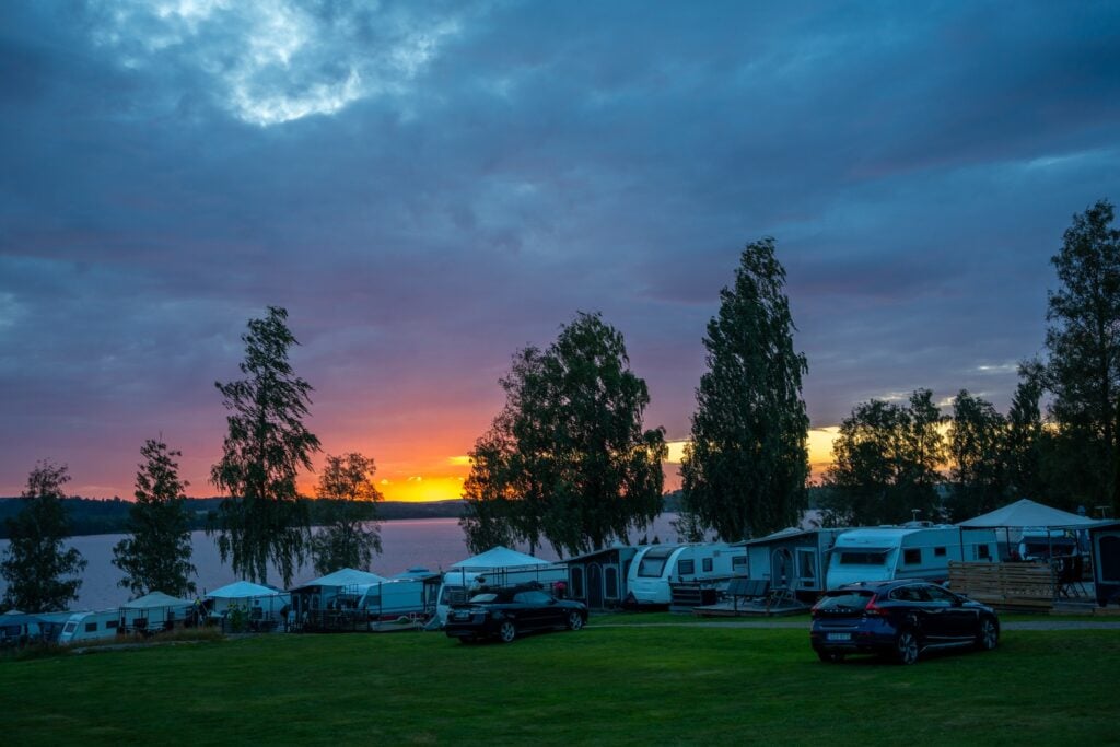 Solnedgång över sjön Fryken.