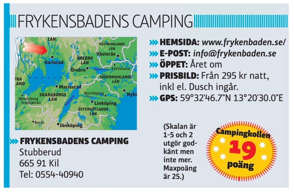 Frykensbadens camping, faktaruta