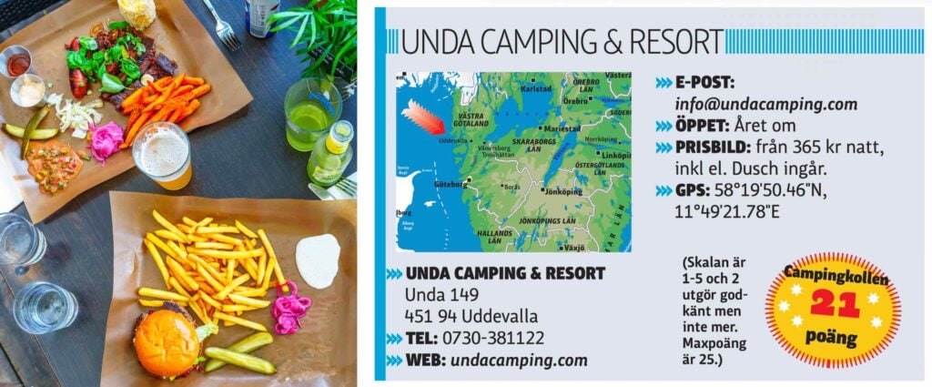 Unda Camping & Resort, fakta och poäng