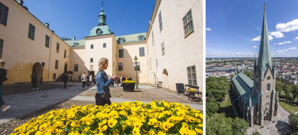 Linköpings slott och domkyrkan.