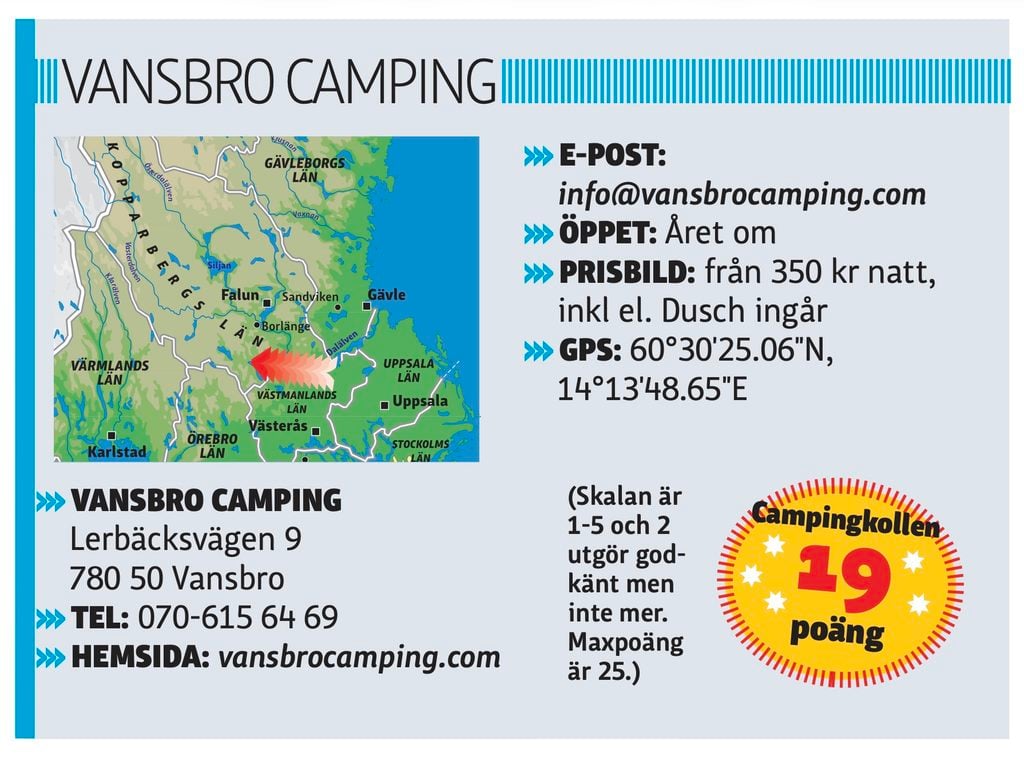 Vansbro Camping – faktaruta och betyg